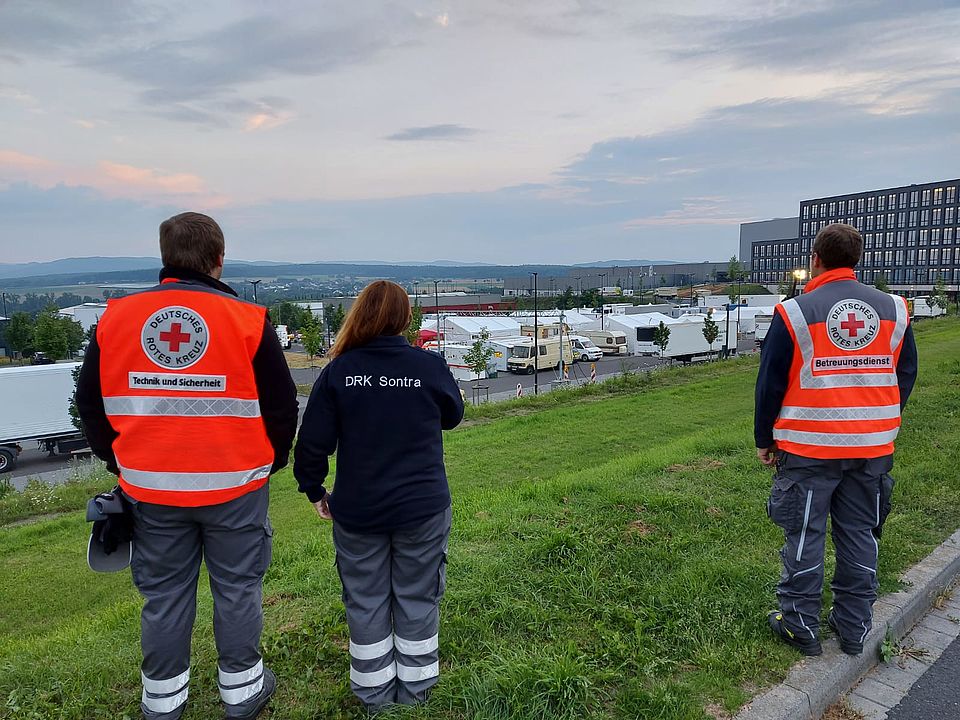 Blick auf Teile des Verpflegungszentrums 10.000